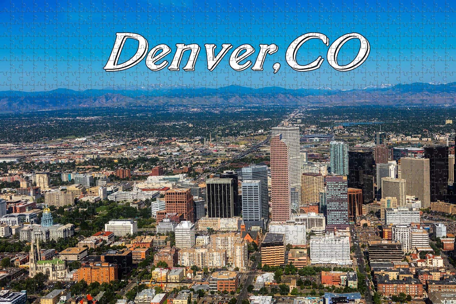1000 Piece Wooden Jigsaw Puzzle for Adults - USA America Denver Colorado Travel Souvenir & Home Decor Gift | Perfect for Relaxation, Family Game Night & Wall Art Display