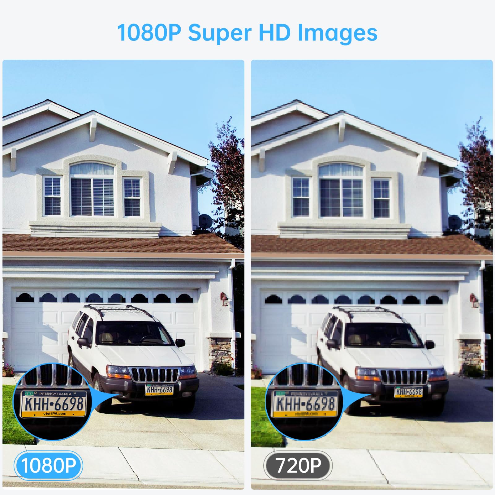 SMONET 8 Channel 1080P Wireless Security Camera System with 4pcs 2MP HD Cameras, 3TB HDD, Night Vision & Motion Detection - Indoor/Outdoor Home Surveillance DVR Kit for 24/7 Recording | Perfect for Home Security, Baby Monitoring & Business Protection
