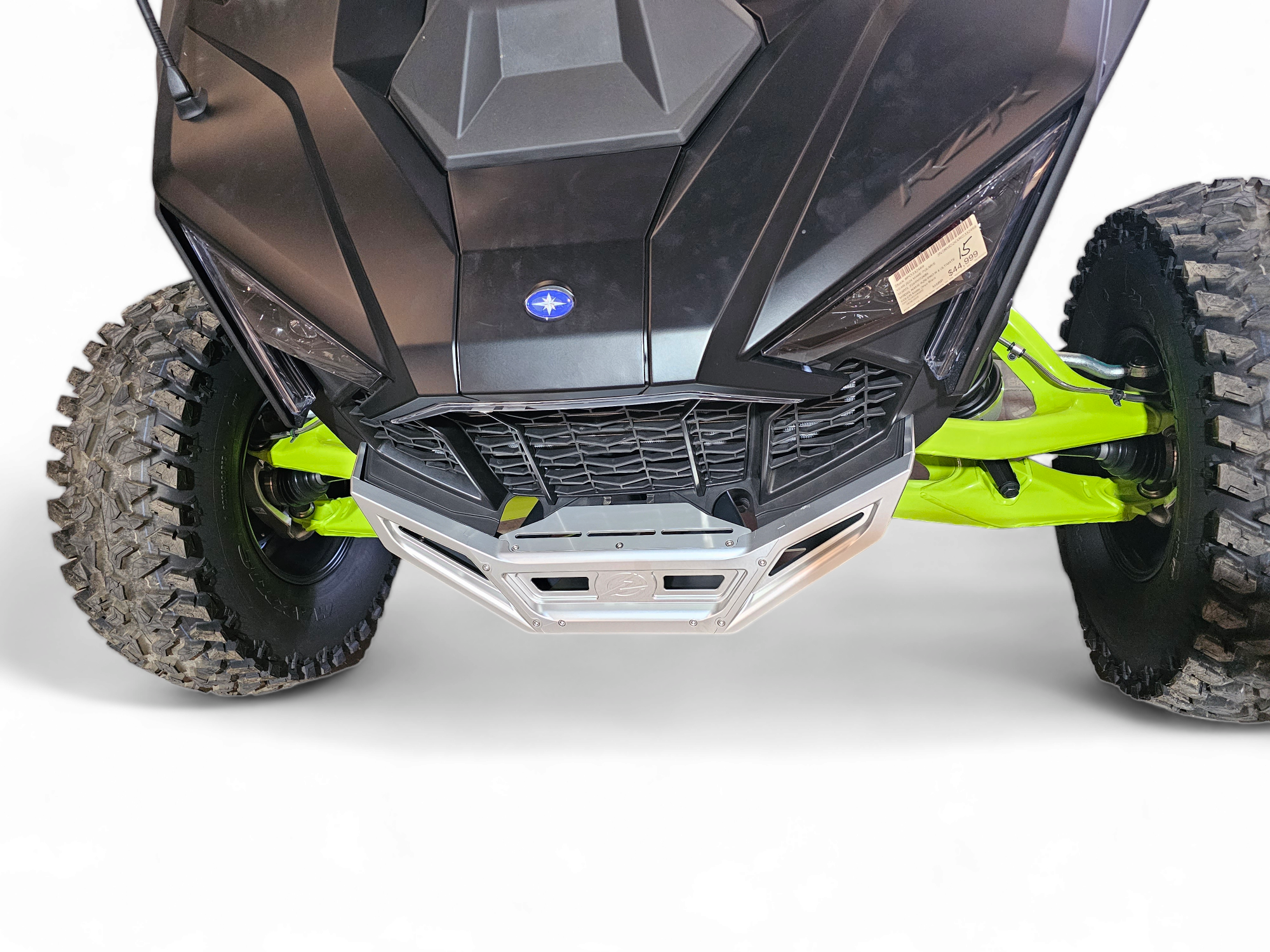 2022-2025 Polaris RZR Pro R & Turbo R Machined Billet Front Winch Bumper (Clear Anodized) - Heavy-Duty Off-Road Protection for Trail Riding & Rock Crawling - FWB610031