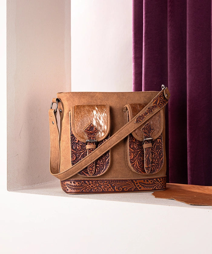 Trinity Ranch Genuine Hair-On Cowhide Concealed Carry Shoulder Holster Bag - Perfect for Outdoor Adventures, Hunting & Everyday Carry