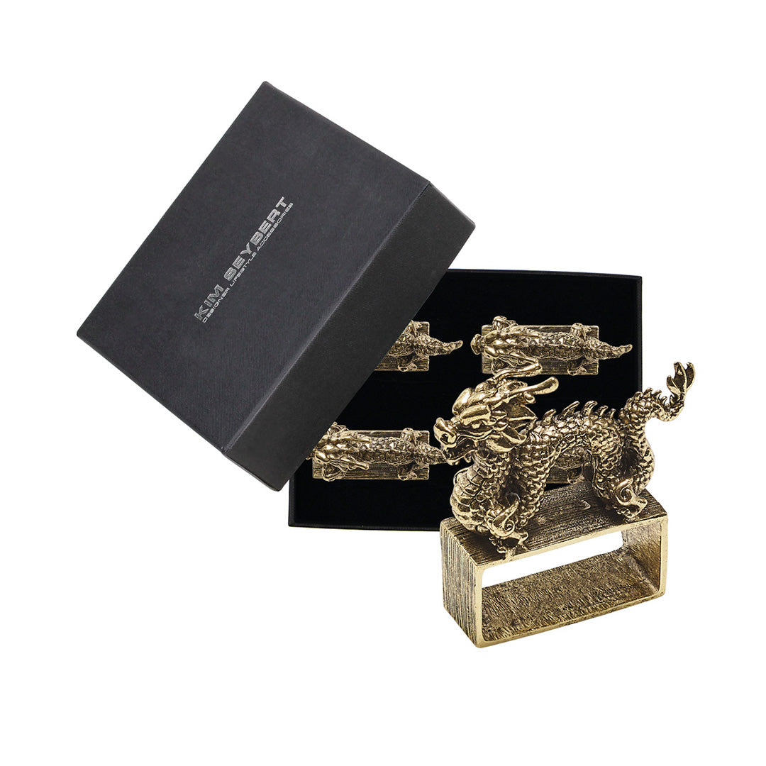 Elegant Gold Napkin Rings Set of 4 - Premium Tableware for Wedding, Dinner Party & Holiday Decor - Stainless Steel Napkin Holders for Formal Dining & Home Decor
