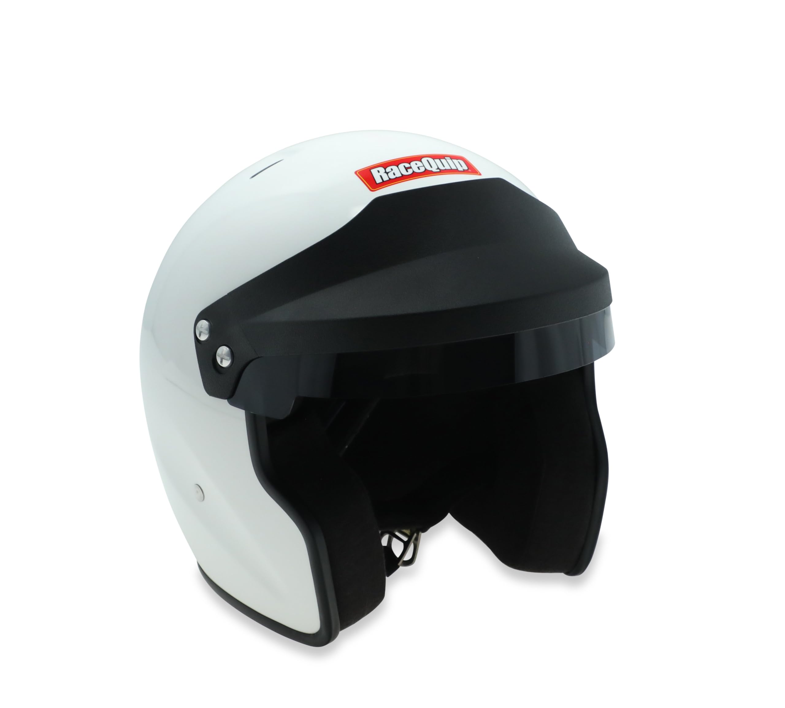 RaceQuip OF20 Series Open Face Helmet - Snell SA-2020 Certified, Gloss White, Large Size (256115) - Perfect for Motorsports, Karting & Off-Road Racing