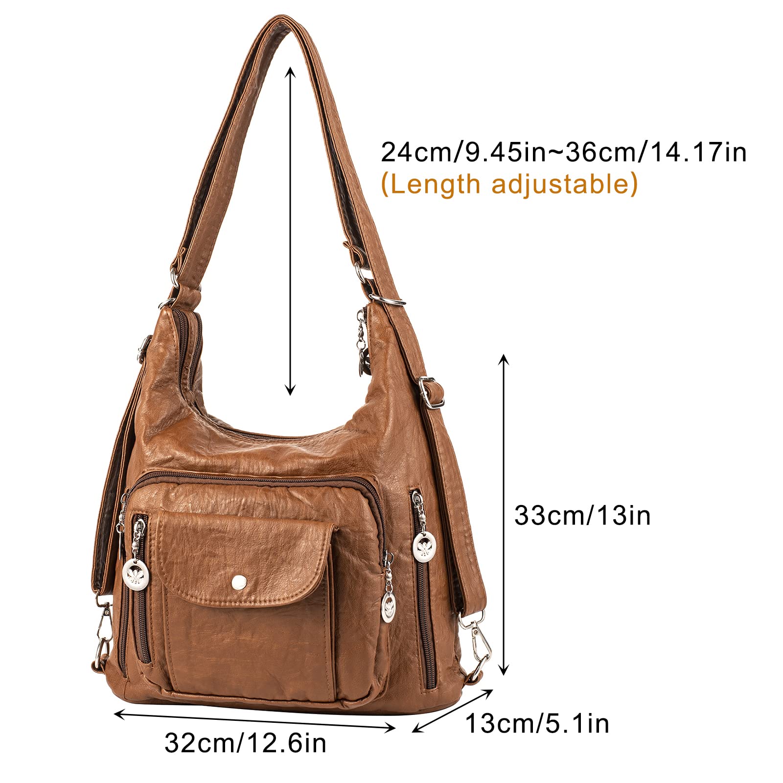 Stylish Large Hobo Bags for Women - Soft PU Leather Shoulder & Crossbody Purse with Multiple Pockets | Perfect for Work, Travel & Everyday Use