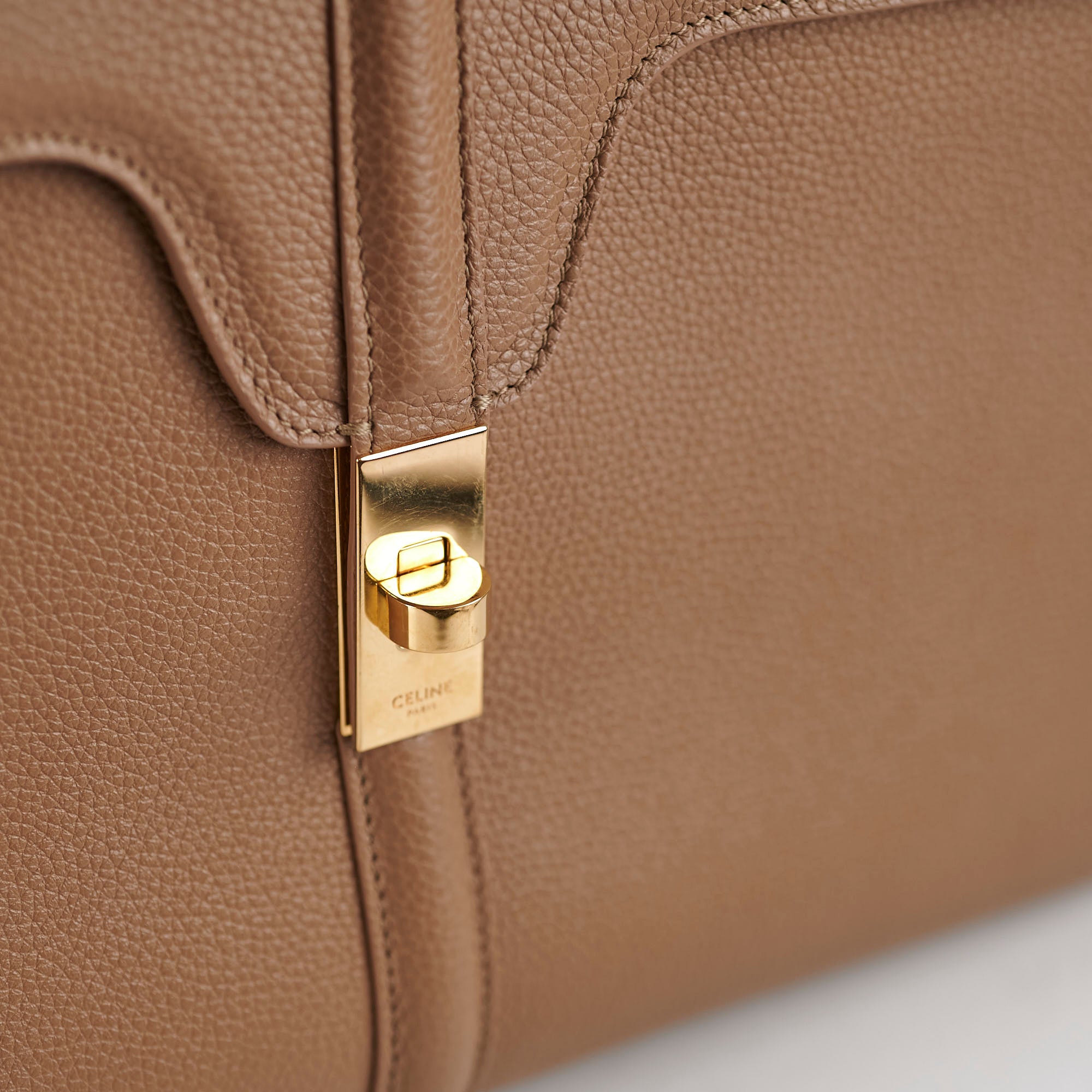 Celine 16 Medium Classic Taupe Handbag - Luxury Leather Shoulder Bag for Women | Perfect for Work, Travel & Everyday Use