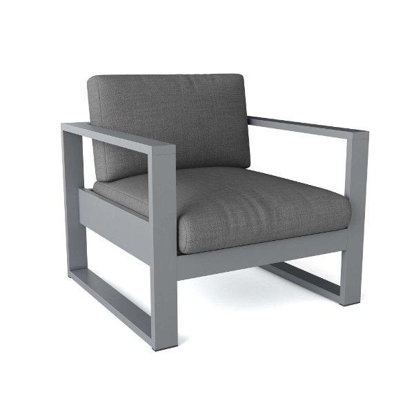Lucca Deep Seating Armchair - Modern Outdoor Patio Lounge Chair with Cushions, Water-Resistant & Durable for Garden, Poolside, Deck (Brown) - Perfect for Relaxing in Backyard or Balcony
