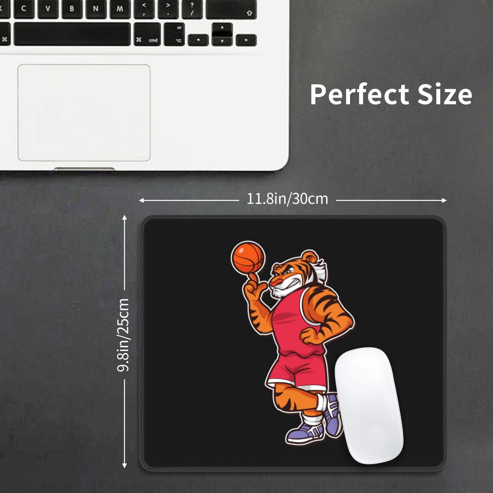 Tiger Athletes Non-Slip Rubber Base Mouse Pad - Waterproof 10x12 Inch Gaming & Office Mousepad for Laptop & PC - Perfect for Work, Gaming & Home Office Use