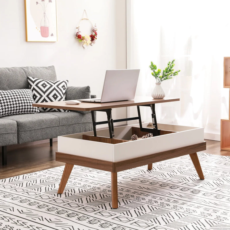 Handmade Lift Top Coffee Table with Storage - Modern Designer Center Table for Living Room, Bedroom & Small Spaces - Perfect for TV Stand, Sofa Side Table & Home Office