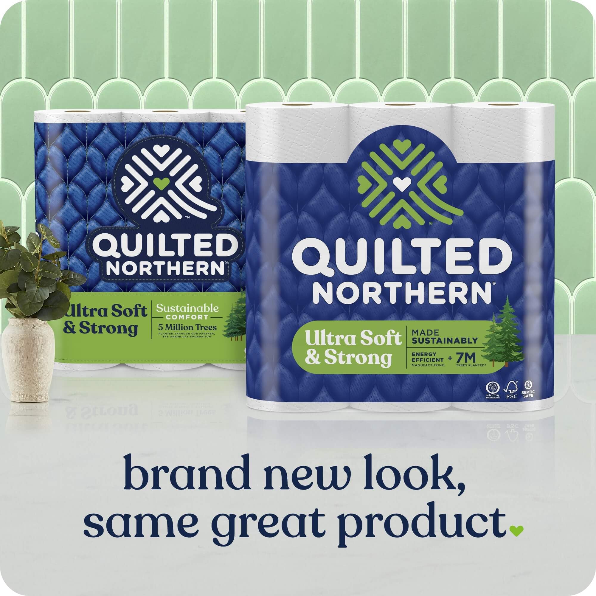 Quilted Northern Ultra Soft & Strong Toilet Paper - 12 Mega Rolls (48 Regular Rolls) | 5X Stronger & Premium Soft Bath Tissue for Gentle Clean | Ideal for Home, Office & RV Use