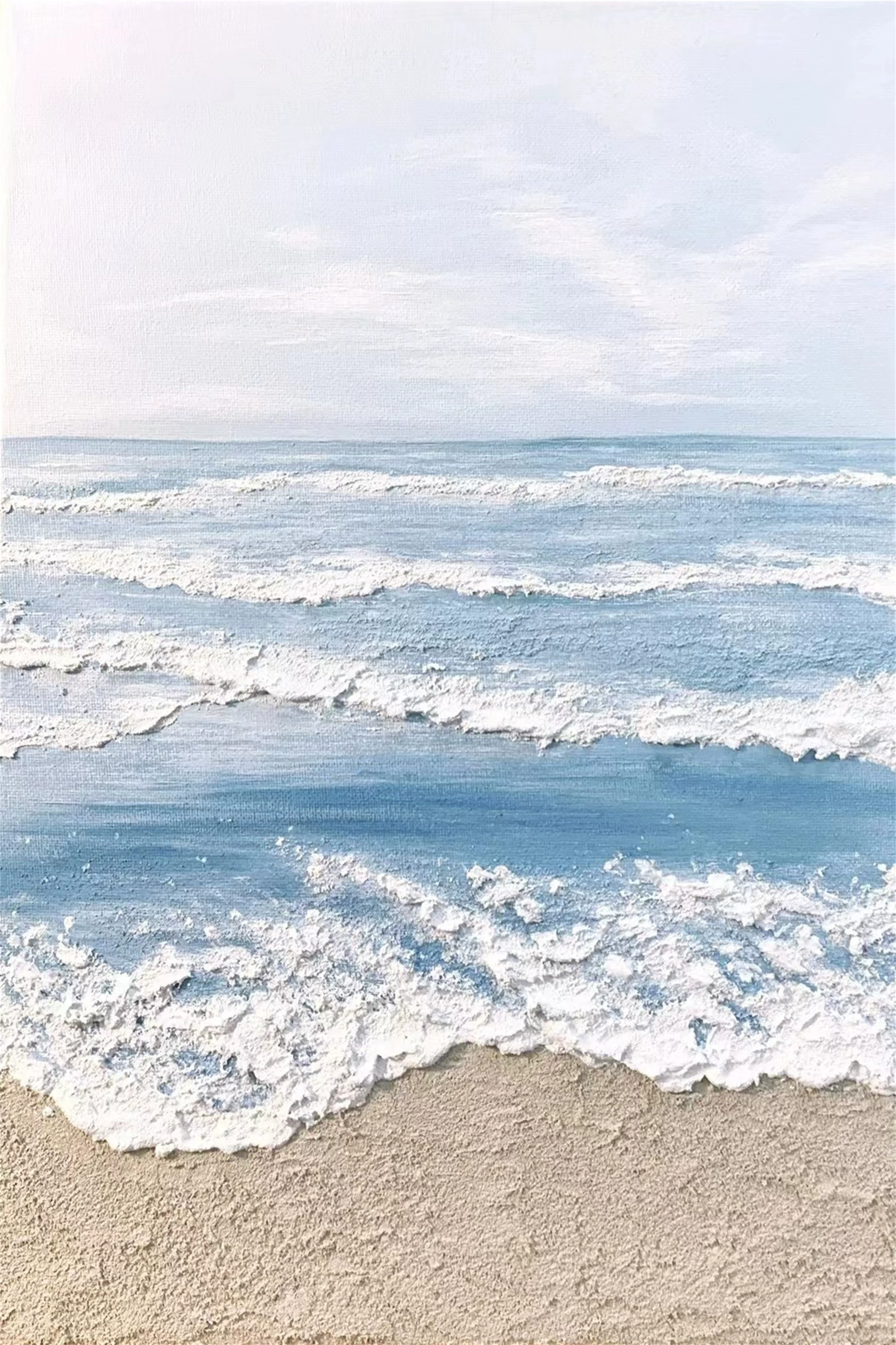 Ocean and Sky Painting #OS 052 - Stunning Seascape Wall Art for Home & Office Decor - Perfect for Living Room, Bedroom or Coastal Themed Spaces