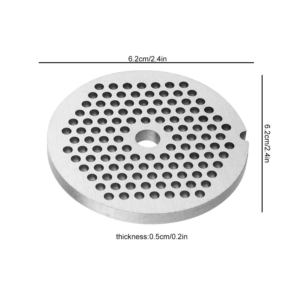 Professional Alloy Meat Grinder Knife & Mincer Plate Disc - 3mm Holes Replacement Accessory for Grinders - Perfect for Home Kitchens, Butcher Shops & Food Processing