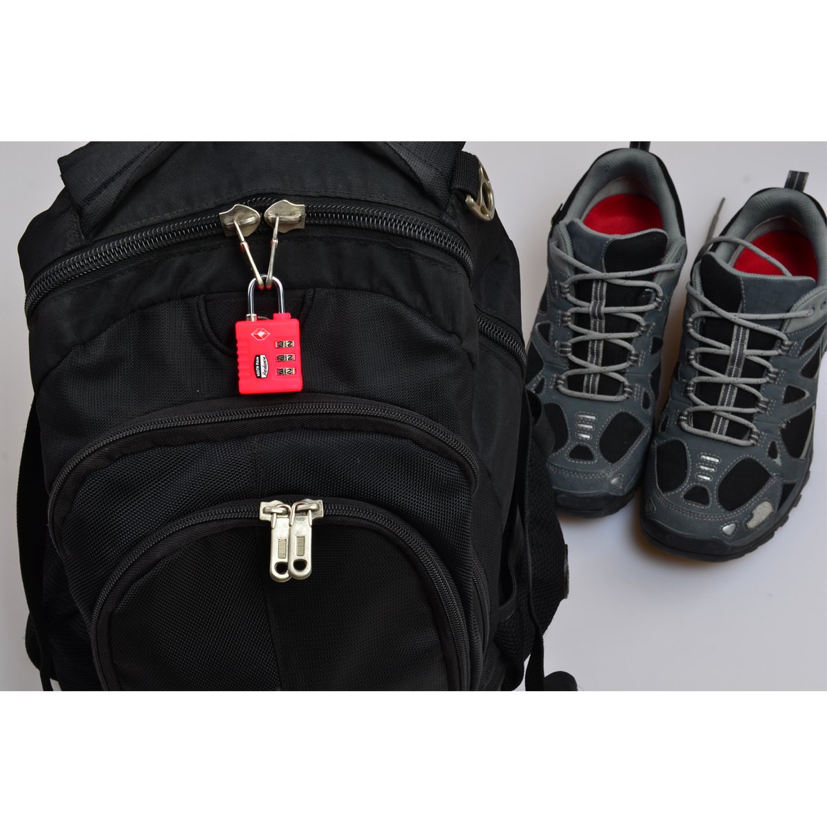 TSA-Accepted Resettable Luggage Locks (2-Pack, Pink) - Secure Travel Luggage for Airports, Suitcases & Backpacks
