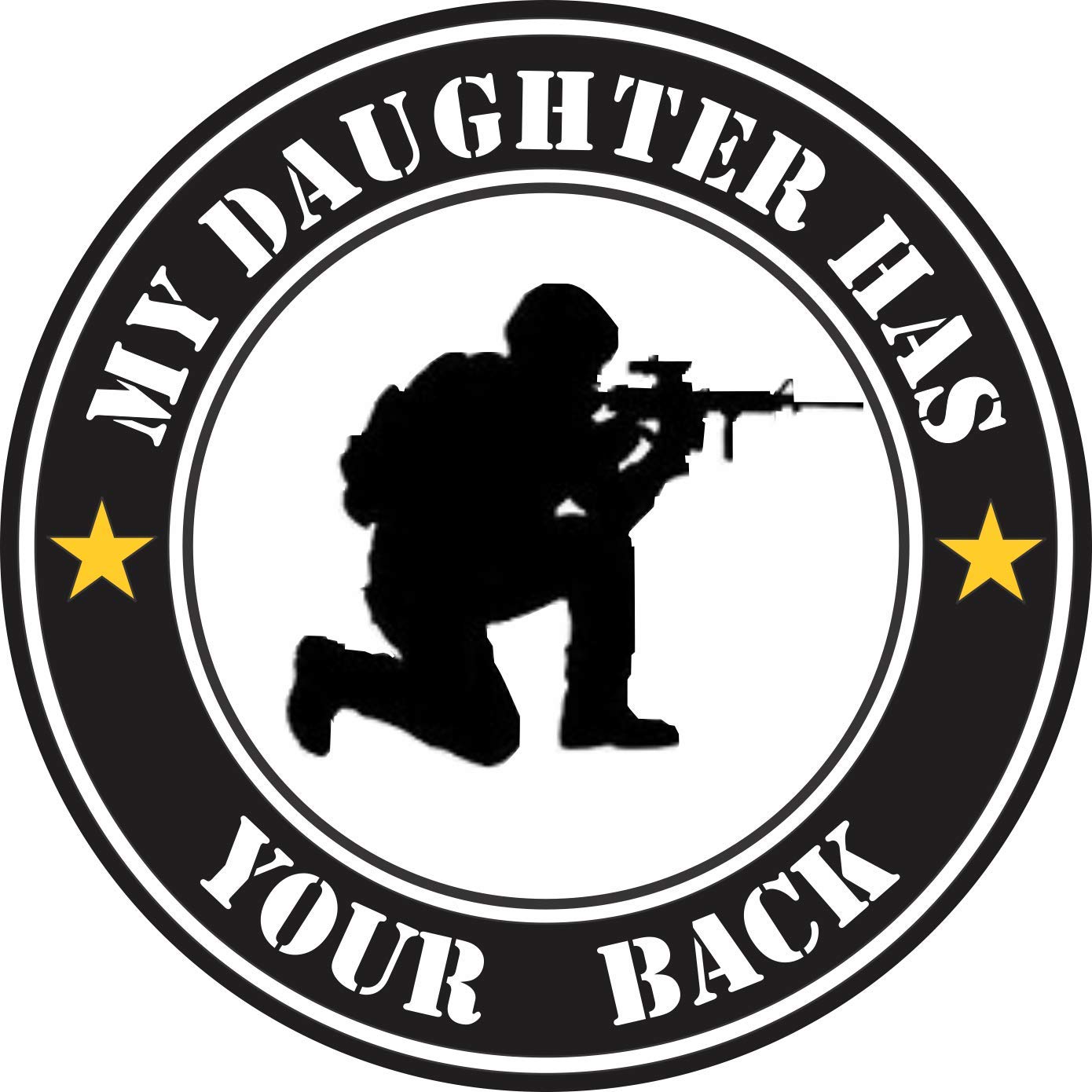 My Daughter Has Your Back Car Decal - Funny & Supportive Vinyl Sticker for Cars, Laptops, Windows - Perfect Gift for Proud Parents & Daughters