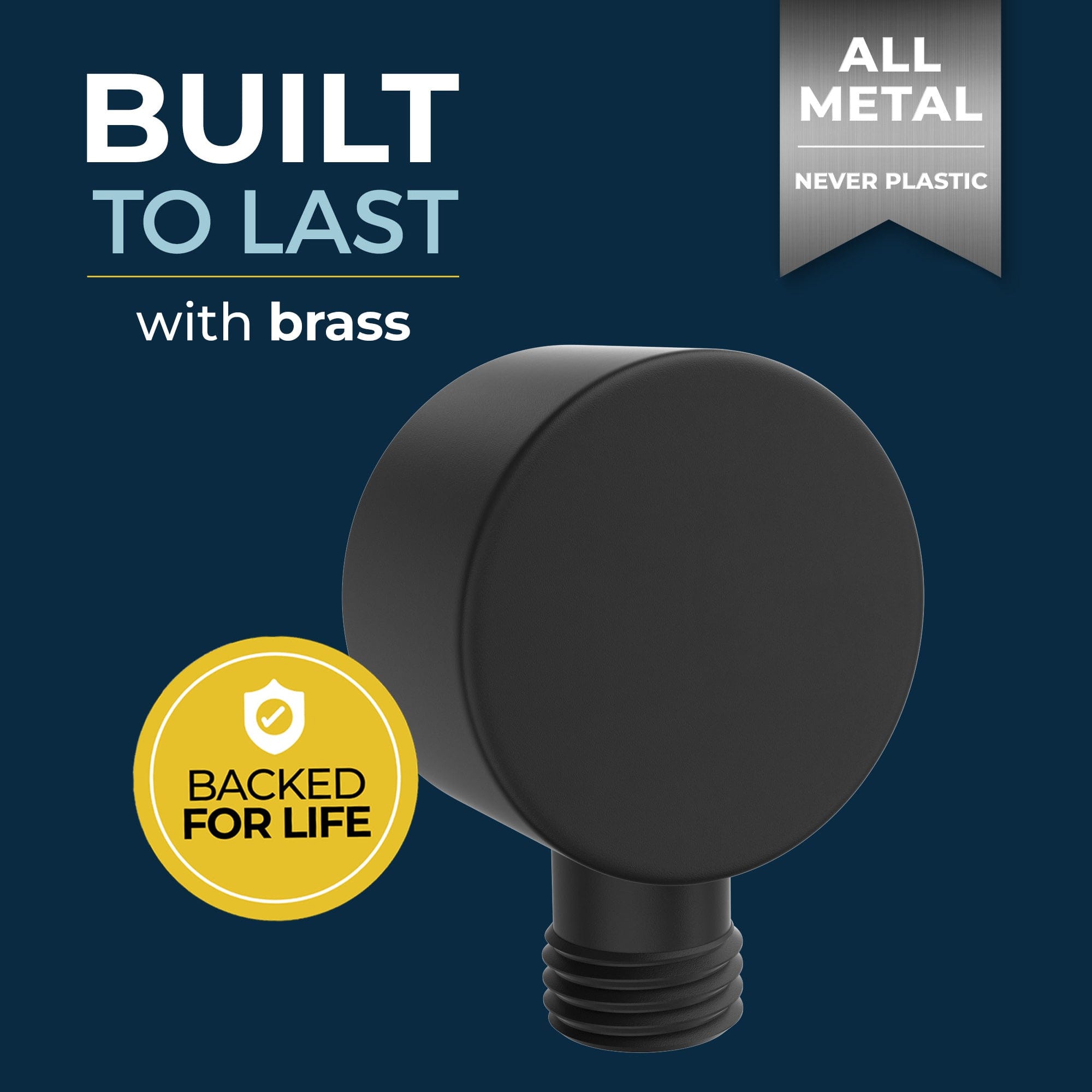 Stainless Steel Drop Ell Wall Mount Elbow - Heavy Duty Shower Hose Connector for Bathroom & Kitchen Faucets - Perfect for Handheld Shower Heads and Sprayer Installations