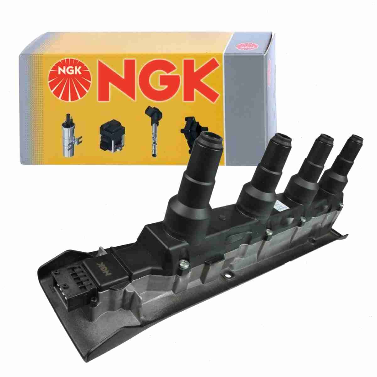 NGK Ignition Coil Compatible with Saab 9-5 2.3L L4 1999-2009 - High Performance Spark Plug Wire Boot - Perfect for Engine Tune-Ups & Performance Upgrades