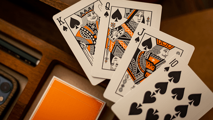 Jetsetter Playing Cards - Premium Orange Deck for Travel & Games | Perfect for Poker, Magic Tricks & Gifts