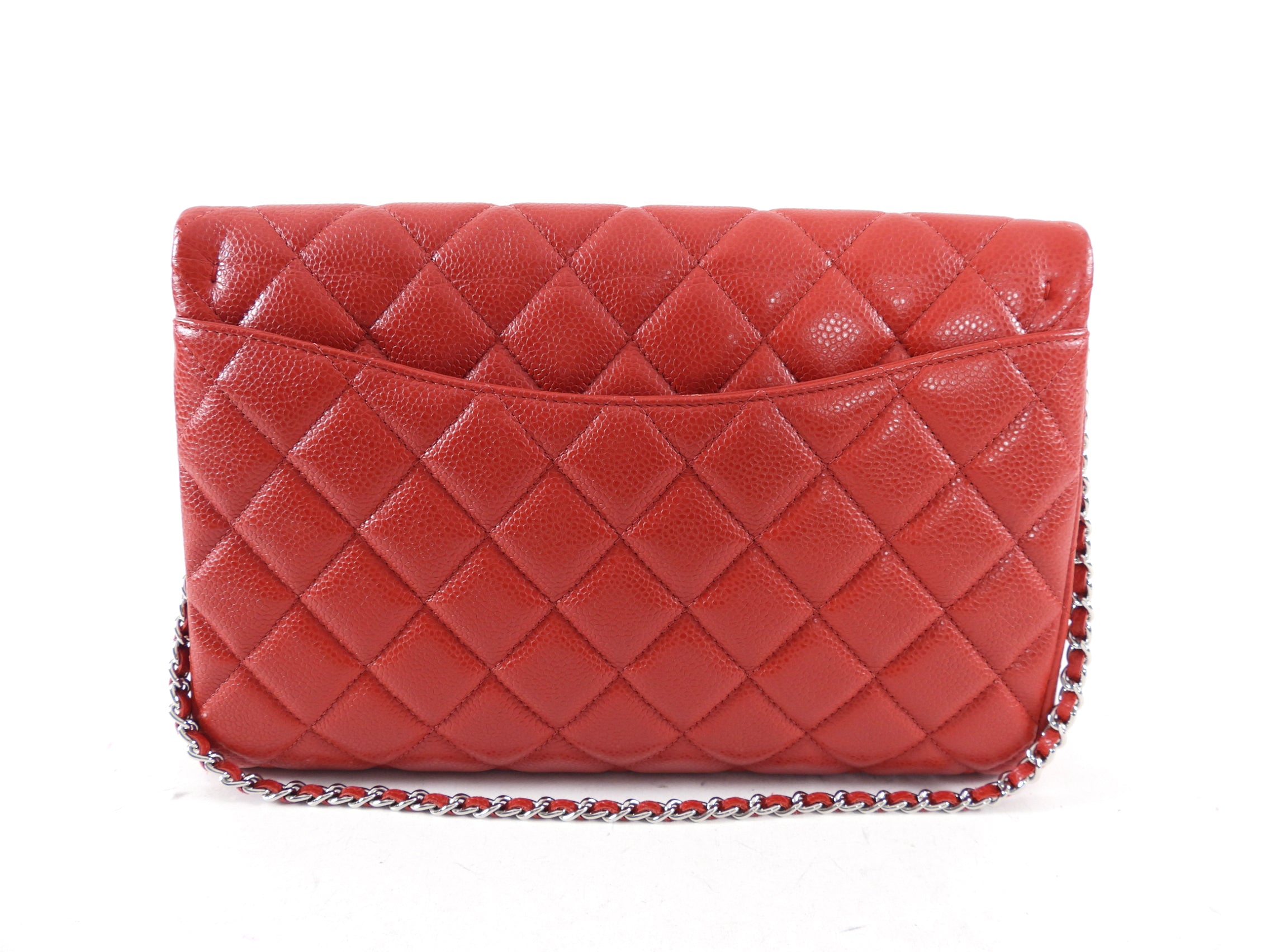 Chanel Red Caviar Leather Quilted Classic Timeless Chain Flap Bag - Luxury Designer Handbag for Women | Perfect for Parties, Weddings & Evening Events