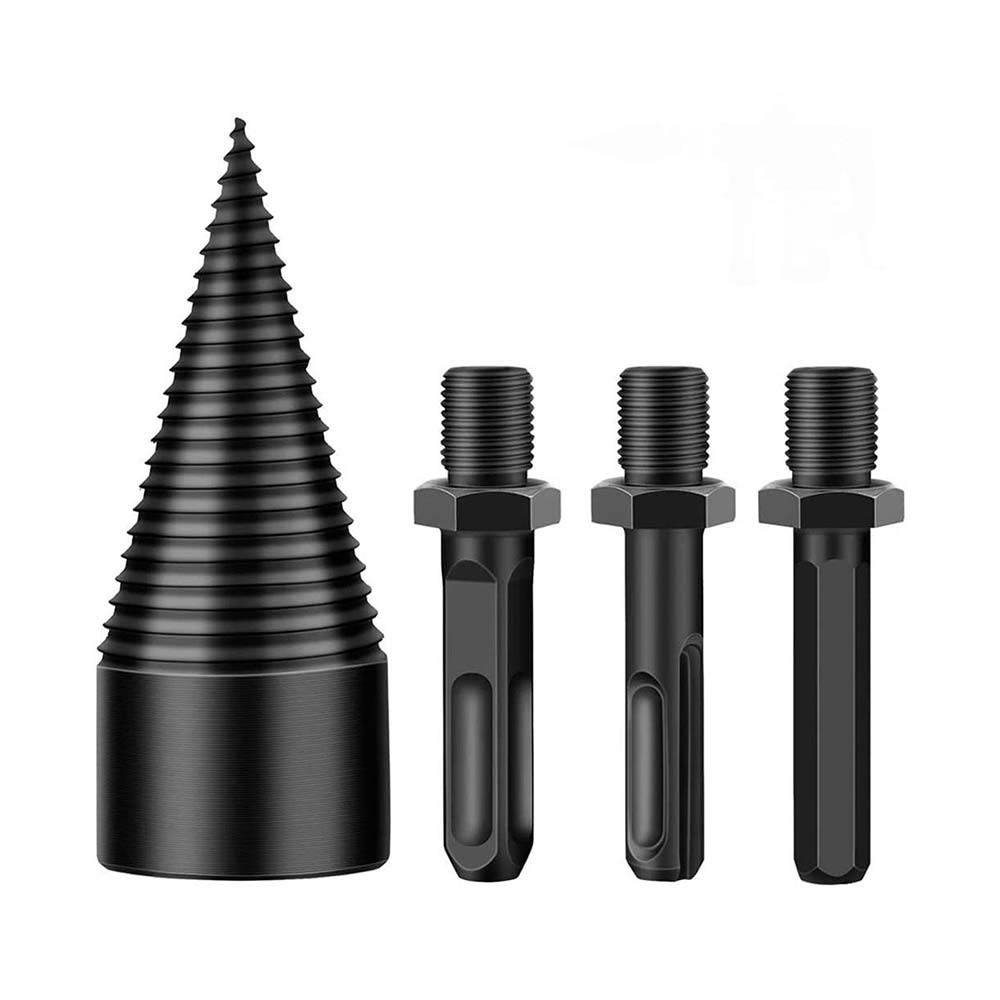 42mm Hex Shank Wood Splitter Drill Bits - Firewood Splitting Cone Reamer Punch Driver Step Drill Bit for Woodworking & DIY Projects | Perfect for Fireplace Logs, Camping & Outdoor Use