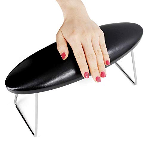 Premium Nail Arm Rest - Soft Microfiber Leather Manicure Hand Pillow for Gel Polish Drying - Compatible with All Nail Dryer Lamps - Perfect for Nail Technicians & Home Salon Use (Black) - Ideal for Gel Manicures, Acrylic Nails & Spa Treatments