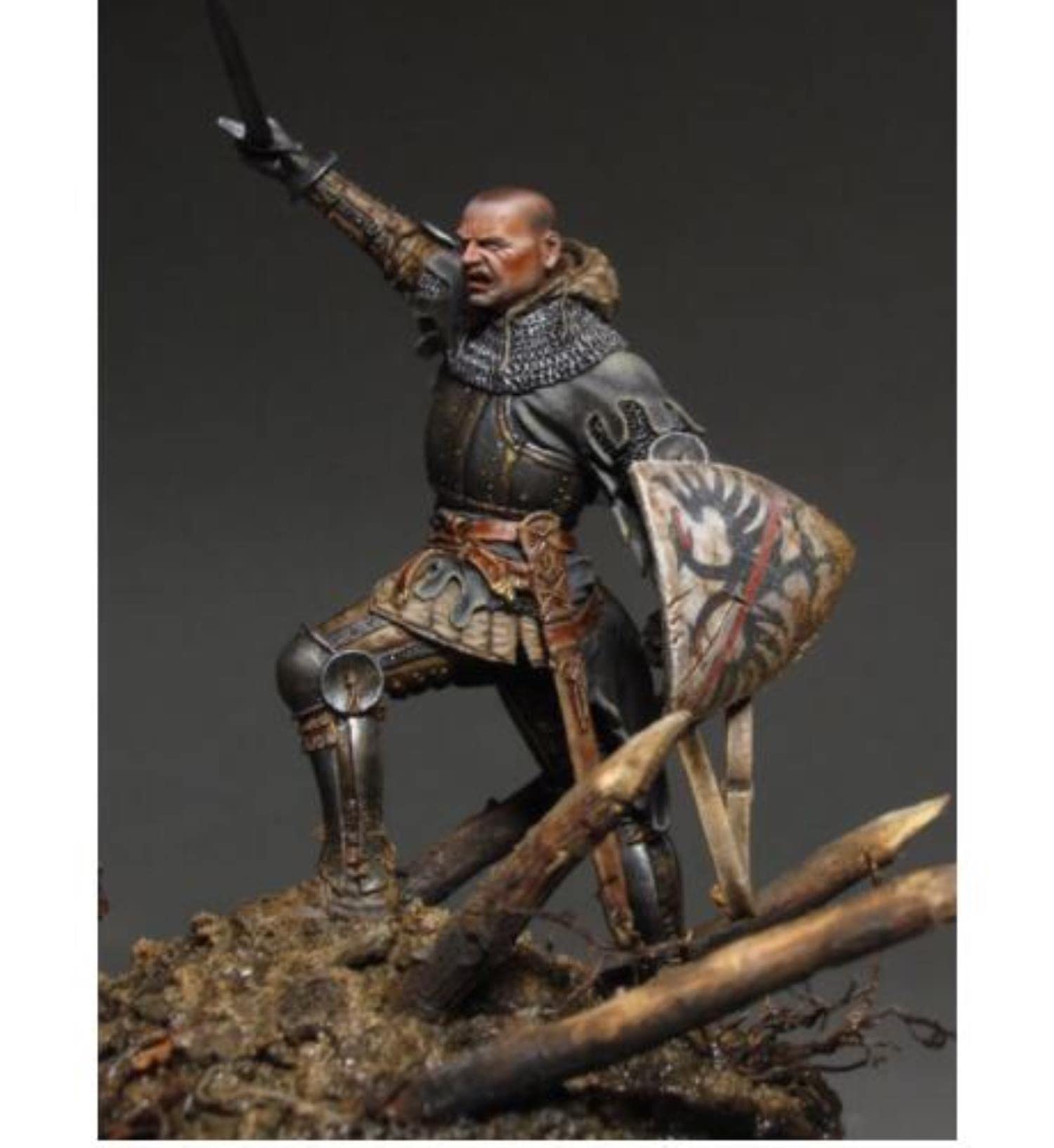 1/24 75mm Man at Arms Ancient Soldier Resin Model Kit - Unassembled & Unpainted DIY Toy for Wargaming, Tabletop RPG, and Historical Miniature Collectors