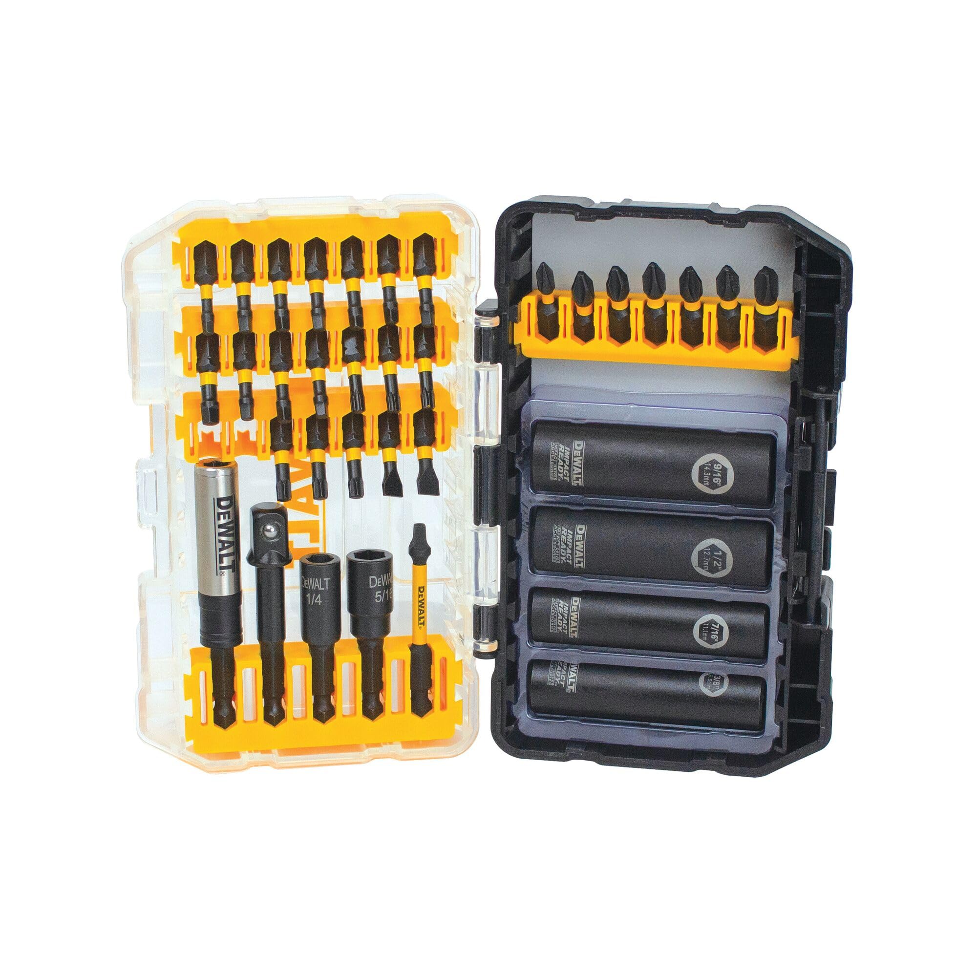 DEWALT 35-Piece Impact Ready Screwdriver Bit Set with FlexTorq Technology (DWA2T35IR) - Perfect for Construction, DIY Projects & Professional Tool Kits