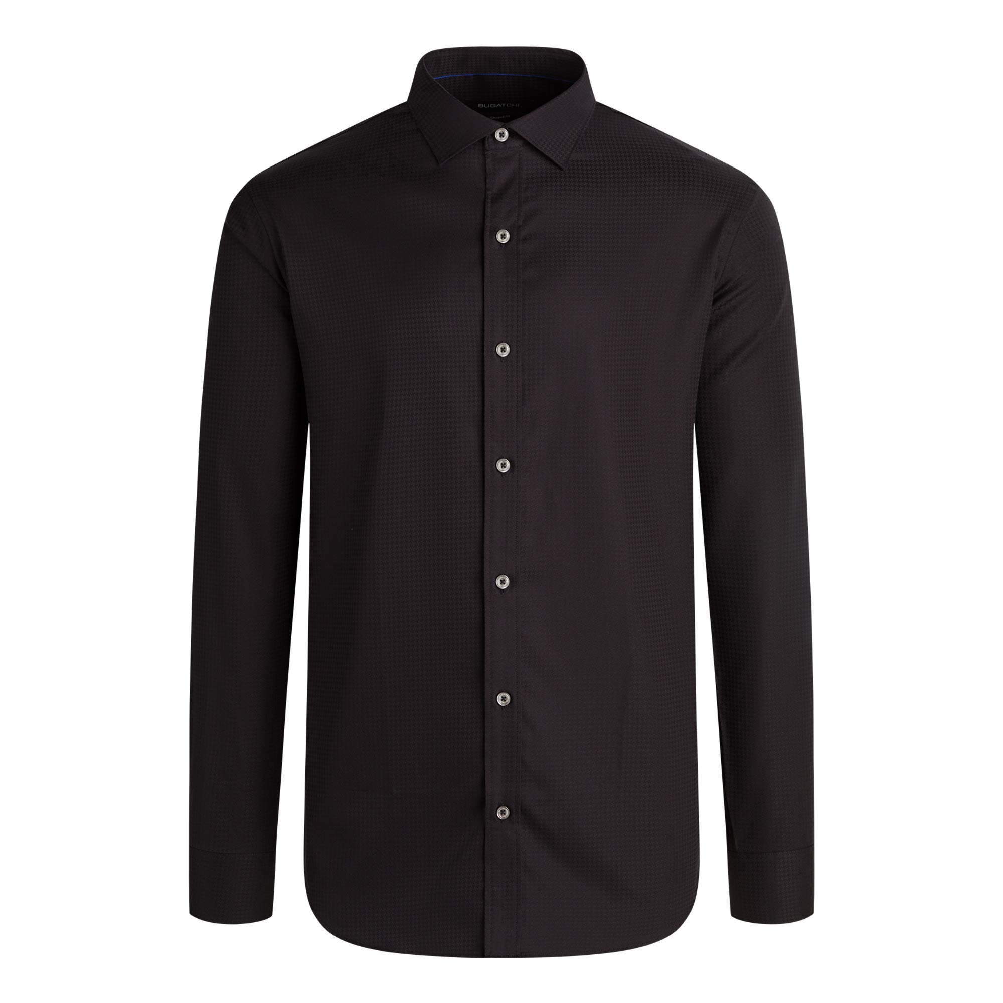 Bugatchi Men's Long Sleeve Spread Collar Woven Dress Shirt - Formal Business Attire & Office Wear for Professional Men