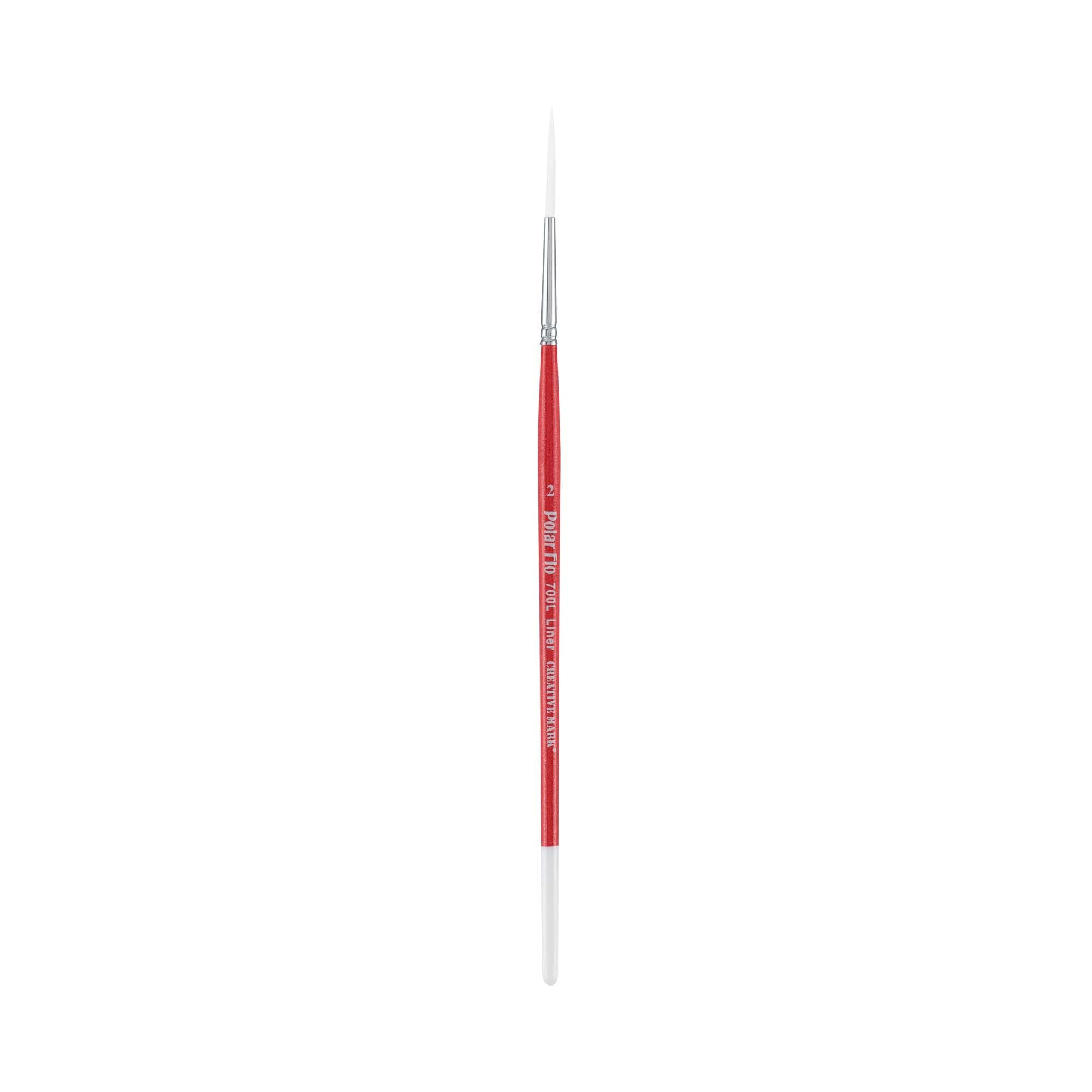 Creative Mark Polar Flo Professional Watercolor Brushes - Rigger 2 Short Handle with Nickel-Plated Brass Ferrule - Premium Artist Paint Brushes for Acrylic, Watercolor, Gouache & Oil Painting - Perfect for Studio Work, Outdoor Sketching & Fine Art Projects