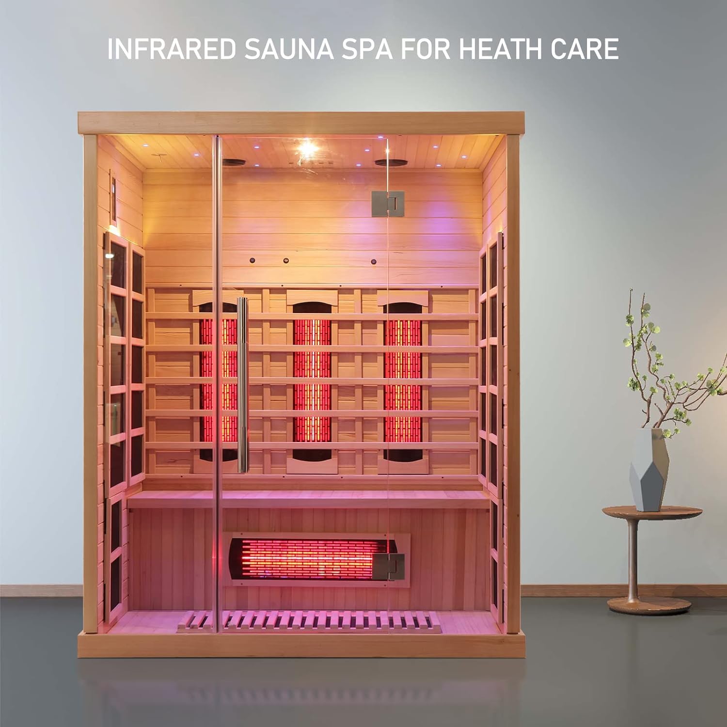 Far Infrared Carbon Fiber Red Light Heater Tube - 110V Sauna Heater for Indoor/Outdoor Wooden Saunas | Infrared Heating Element & Sauna Accessories | Perfect for Home Spa, Wellness Therapy & Relaxation