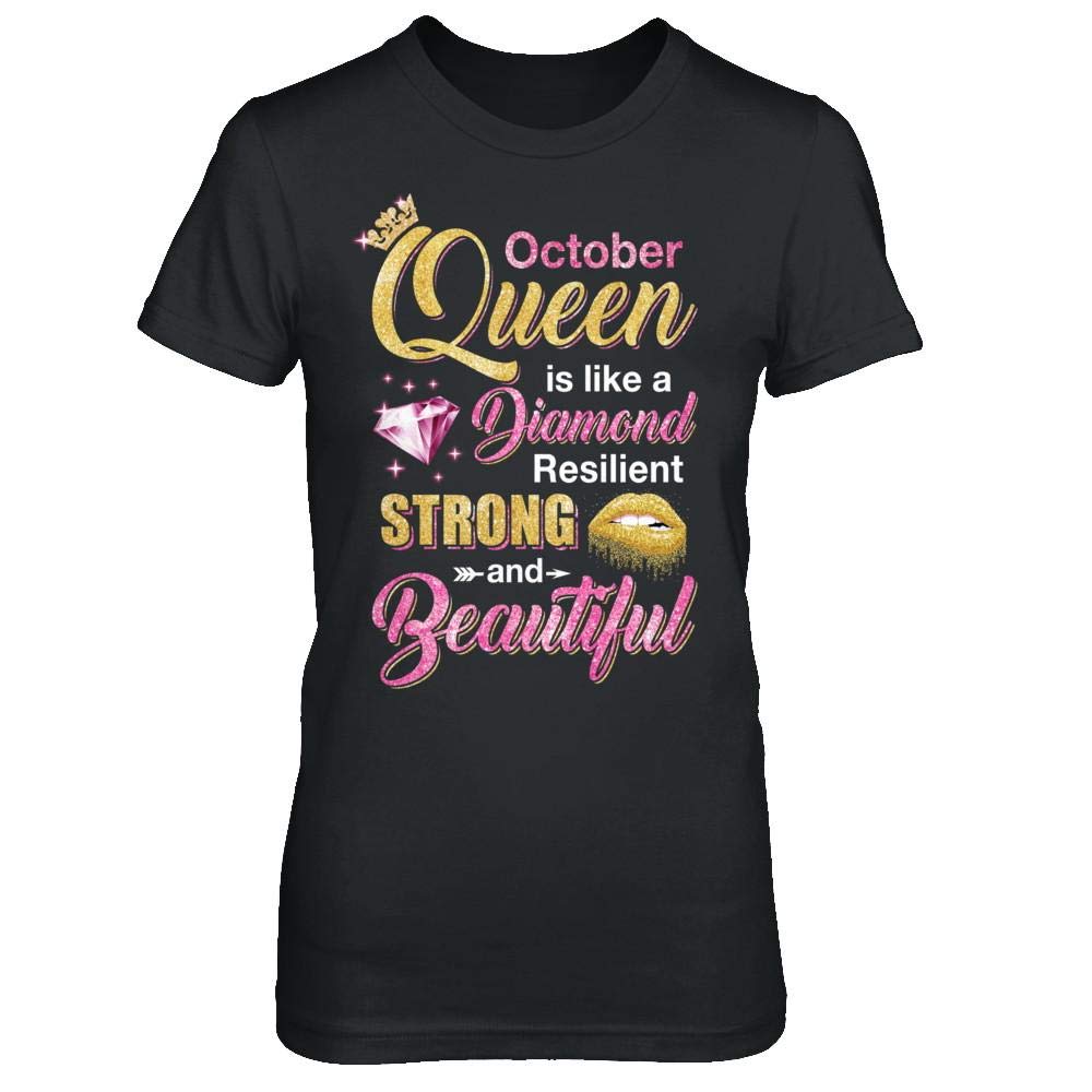 Women's Short Sleeve T-Shirt - Diamond Strong Beautiful Queen Graphic Tee for Ladies | Casual Wear, Street Fashion, Everyday Outfit