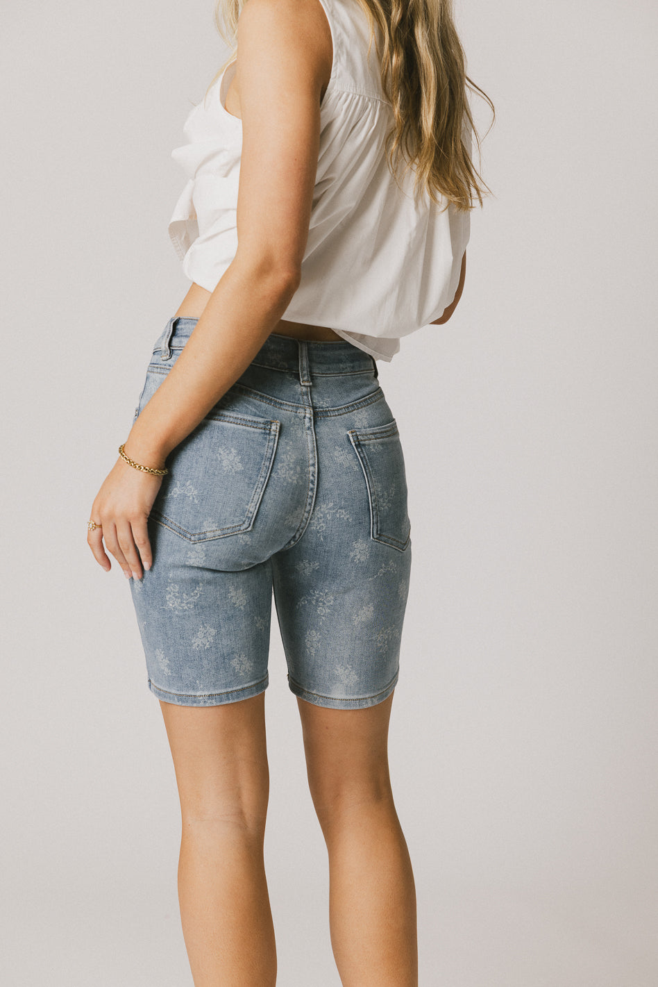 Alexsis Floral Denim Shorts for Women - High Waisted Summer Shorts with Pockets | Casual Outfit, Beach Wear, Street Style Fashion