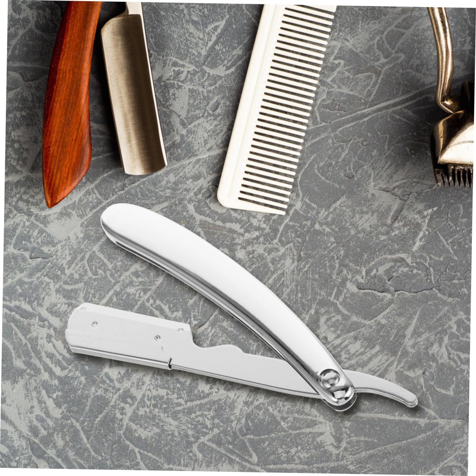 Stainless Steel Razor Holder for Barber & Men | MERRYHAPY Razor Blade Storage Organizer | Perfect for Salon, Home Shaving & Travel Grooming Kit