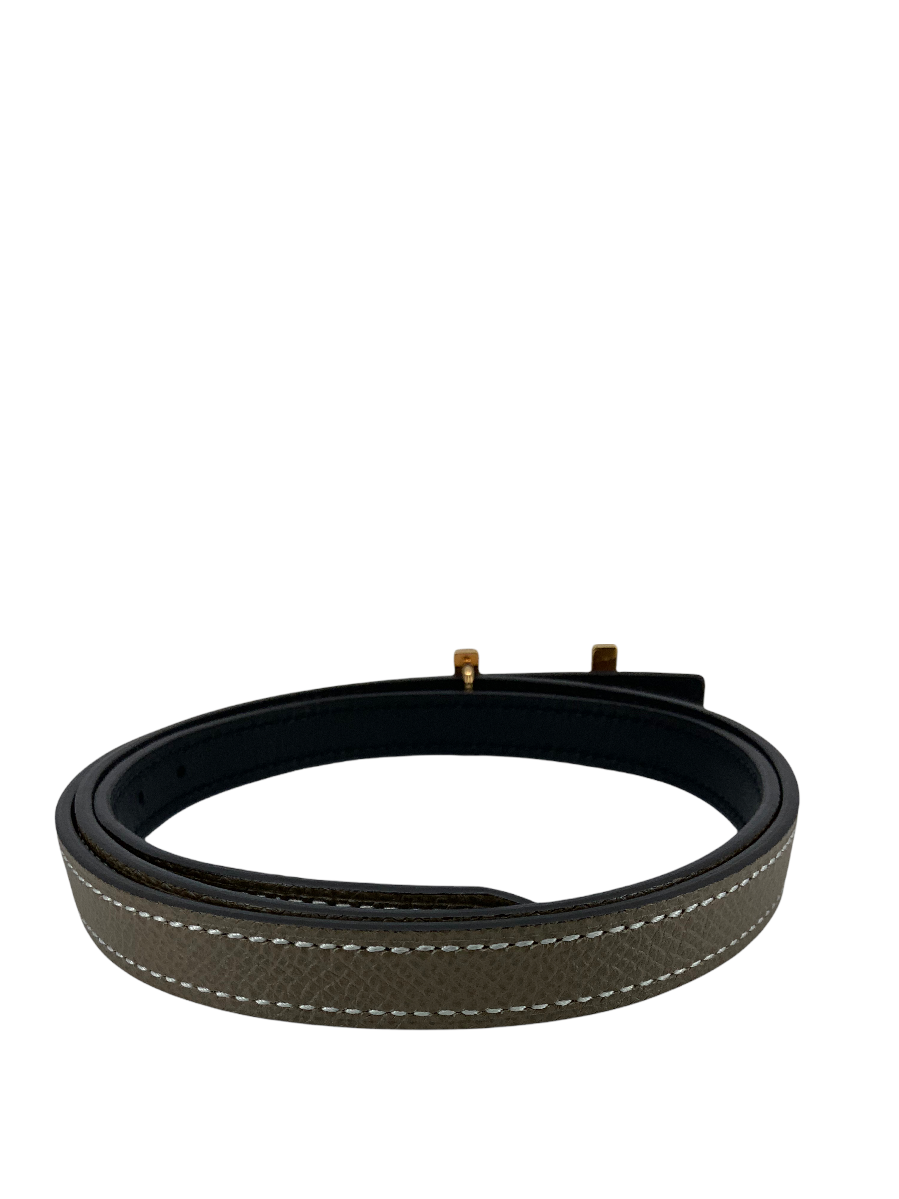 HERMES 13mm Genuine Leather Belt for Men - Classic Slim Dress Belt with Silver Buckle - Perfect for Business, Office & Formal Occasions