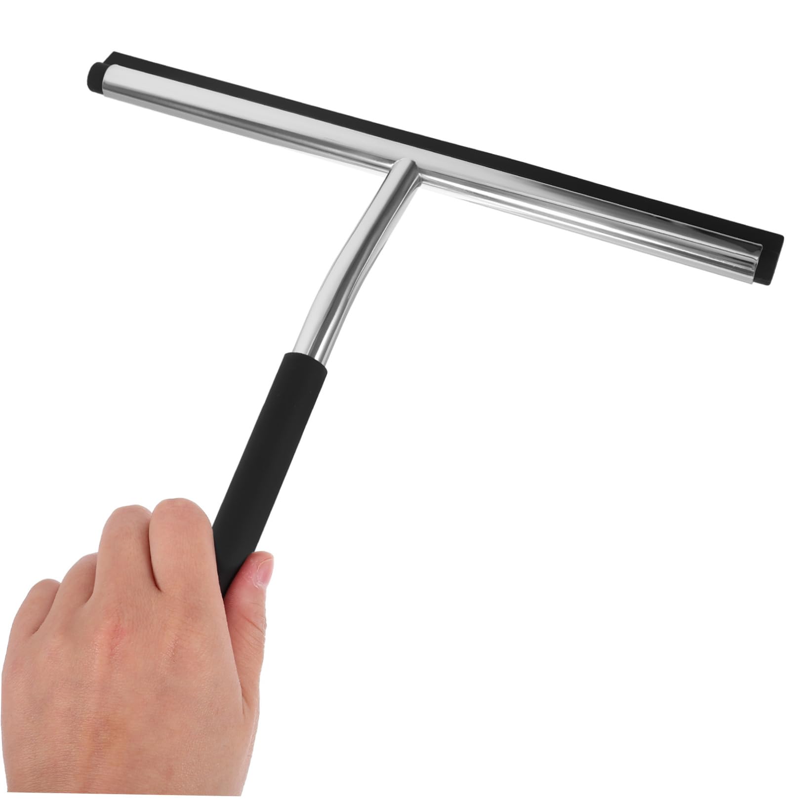 SOLUSTRE 3-Pack Glass Wiper Tool - Multifunctional Silicone Spatula for Window Cleaning, Stainless Steel Handle - Perfect for Home, Office & Car Window Cleaning