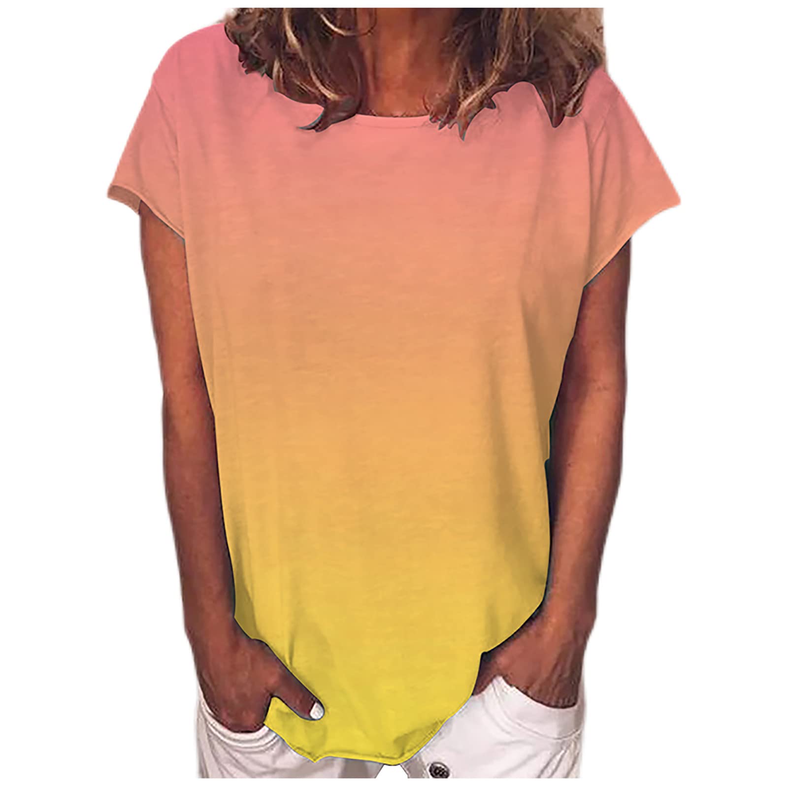 Plus Size Tie Dye Tunic Tops - Summer Loose Blouse for Women | Beach & Casual Wear