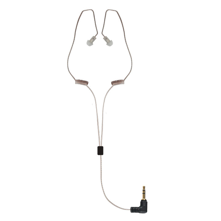 EP1001D Whisper Deuce Dual-Sided Covert Listening Earpiece - Tactical Black or Clear for Surveillance, Security & Undercover Operations