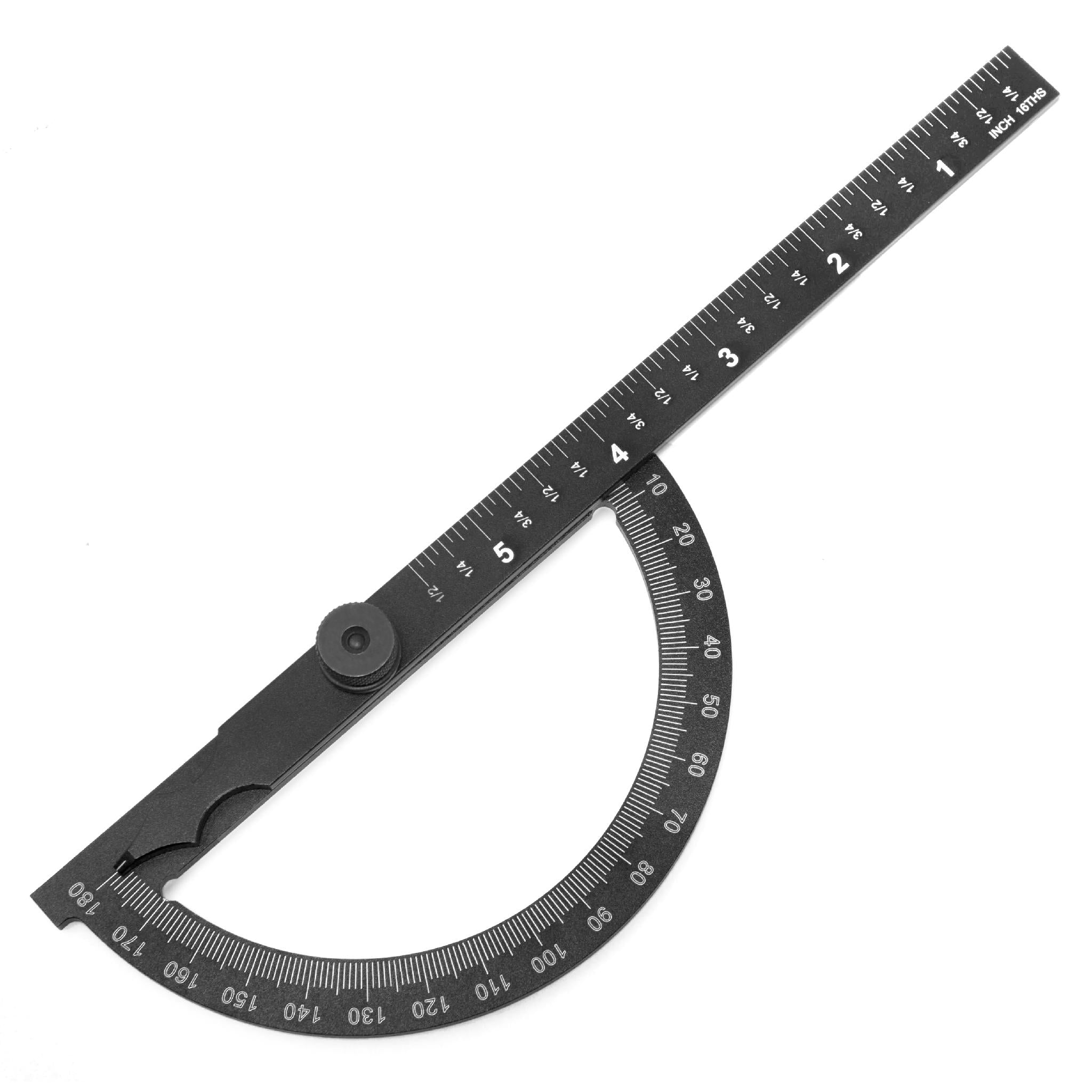 WEN ME512P Adjustable Aluminum Protractor & Angle Gauge with Laser Etched Scale - Precision Measuring Tool for Woodworking, Metalworking & DIY Projects