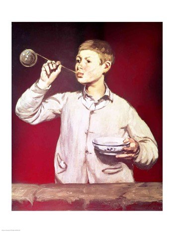 Edouard Manet Boy Blowing Bubbles Art Print - 18x24 Inches Wall Decor Poster - Perfect for Kids' Rooms, Classrooms & Vintage Art Collections