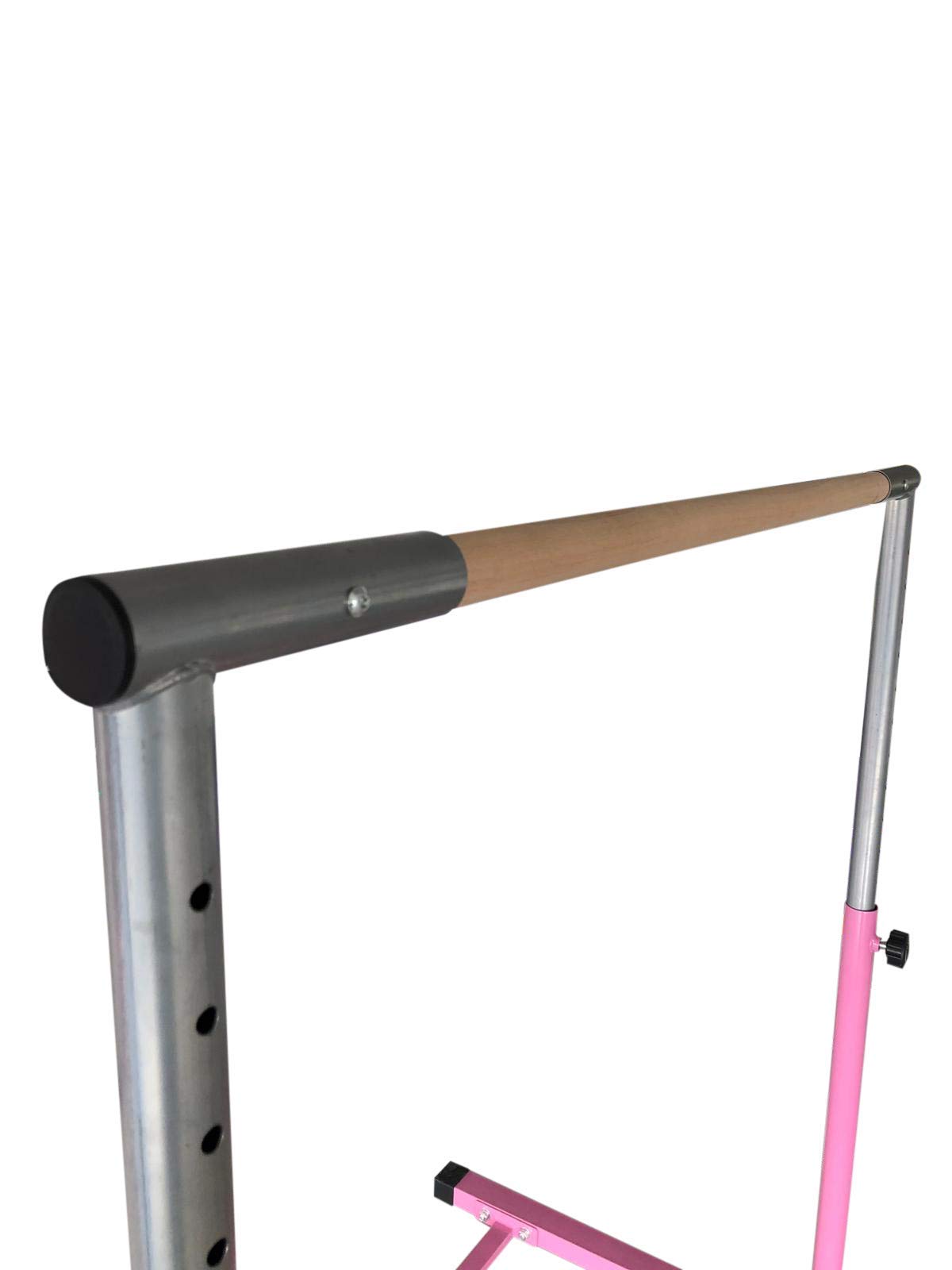 Professional Adjustable Gymnastics Kip Bar - 13-Level Height (3-5 FT) for Junior Training, Indoor & Outdoor Use - Perfect for Home Gyms, Backyard Practice & Gymnastics Clubs