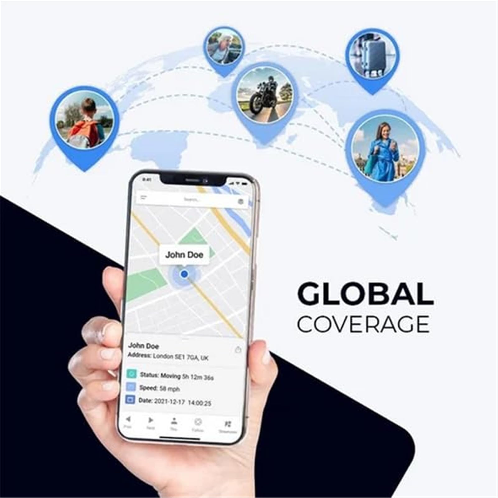 Mini Magnetic GPS Tracker for Vehicles - Worldwide Car Locator with Strong Magnet, Anti-Lost Tracking Device for Cars, Trucks & Fleet Management (Blue) | Perfect for Personal Vehicles, Fleet Tracking & Asset Protection