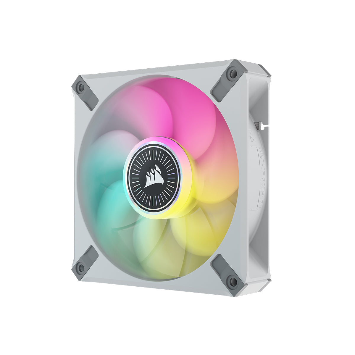 Corsair ML120 RGB ELITE WHITE 120mm Magnetic Levitation RGB LED PC Cooling Fan - Triple Pack with Lighting Node CORE - High Airflow for Gaming PC, Desktop Computer & Case Cooling