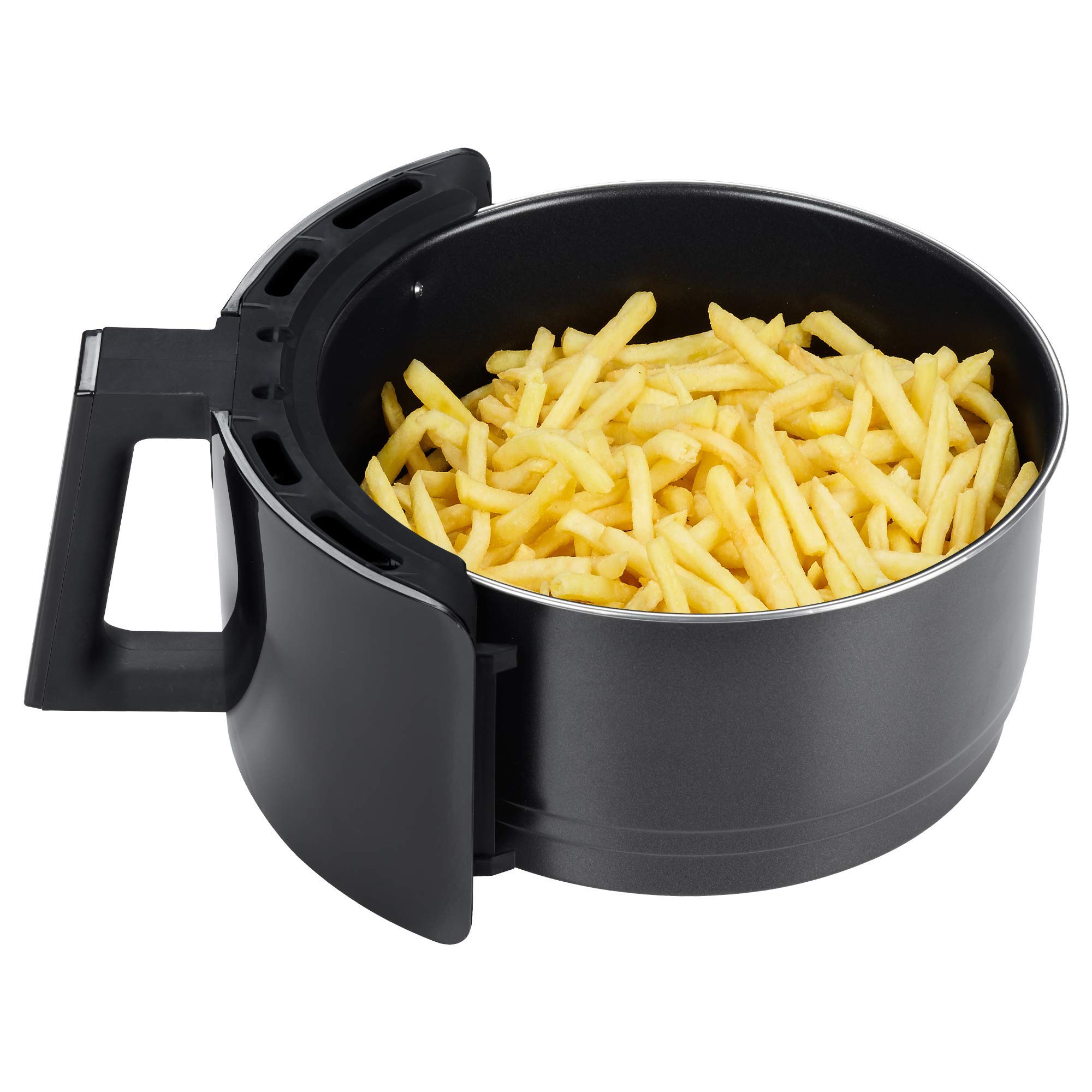 GoWISE USA GW22965 5-Quart Digital Air Fryer with Touchscreen & Recipe Book - Healthy Oil-Free Cooking for Chicken, Fries & More - Black/Copper (Perfect for Family Meals & Quick Snacks)