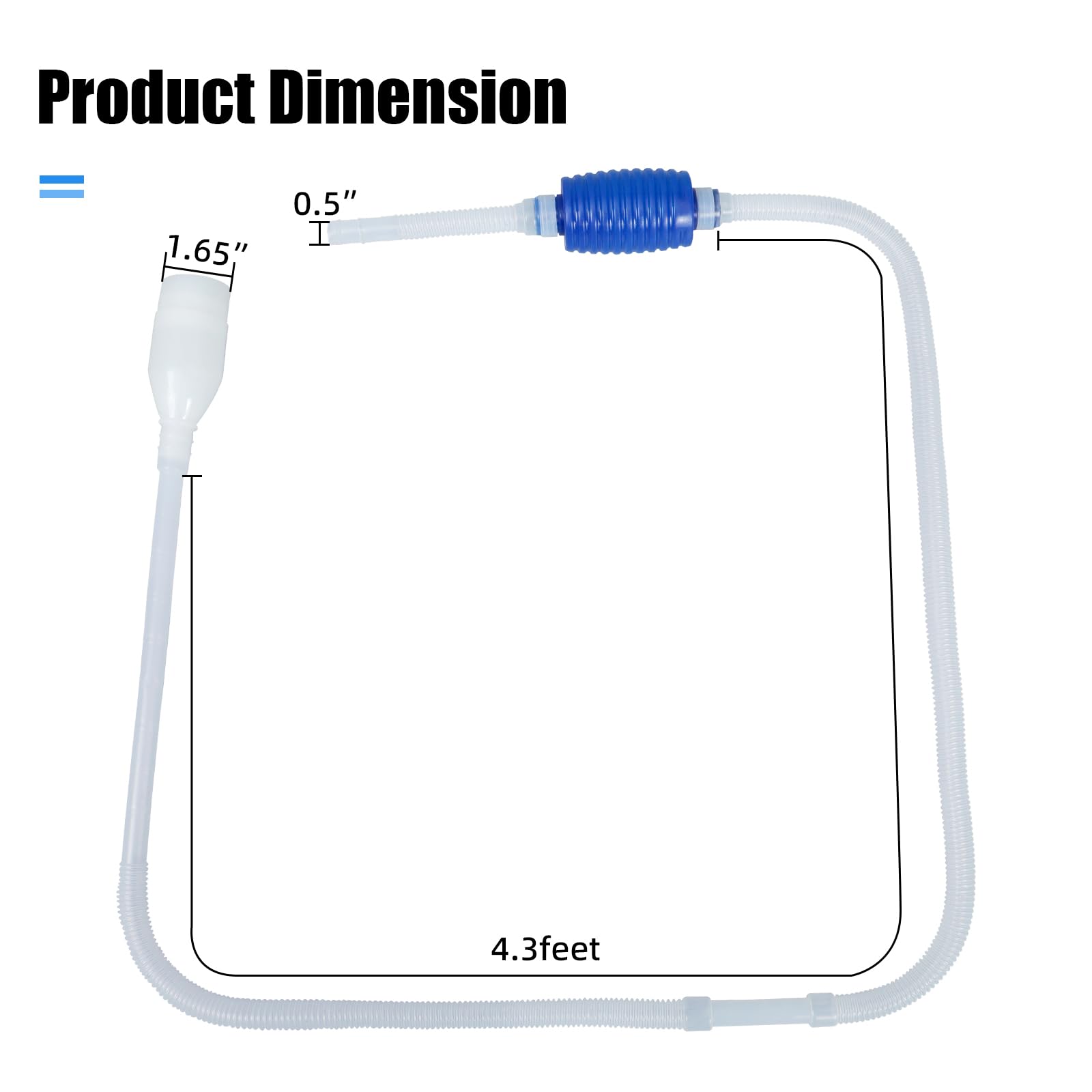 AQUANEAT Aquarium Vacuum Siphon - Fish Tank Gravel Cleaner & Water Changer with Hand Pump for Freshwater & Saltwater Tanks - Perfect for Routine Maintenance and Water Changes