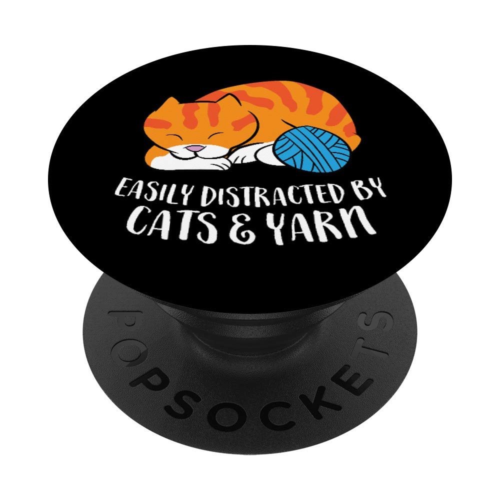 Knitting & Crochet PopSockets Swappable PopGrip - Fun Yarn Lover Accessory for Phone Stand & Grip - Perfect for Crafters, Knitting Enthusiasts & DIY Projects