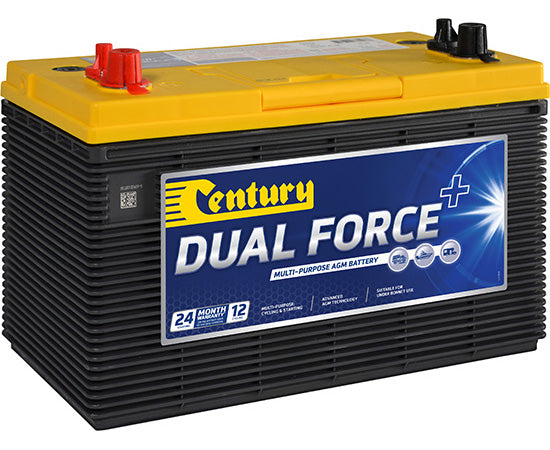 Century 31XMF Dual Purpose AGM Battery - High Performance Marine & RV Battery for Boats, Campers, and Off-Grid Power - 12V Deep Cycle & Starting Power