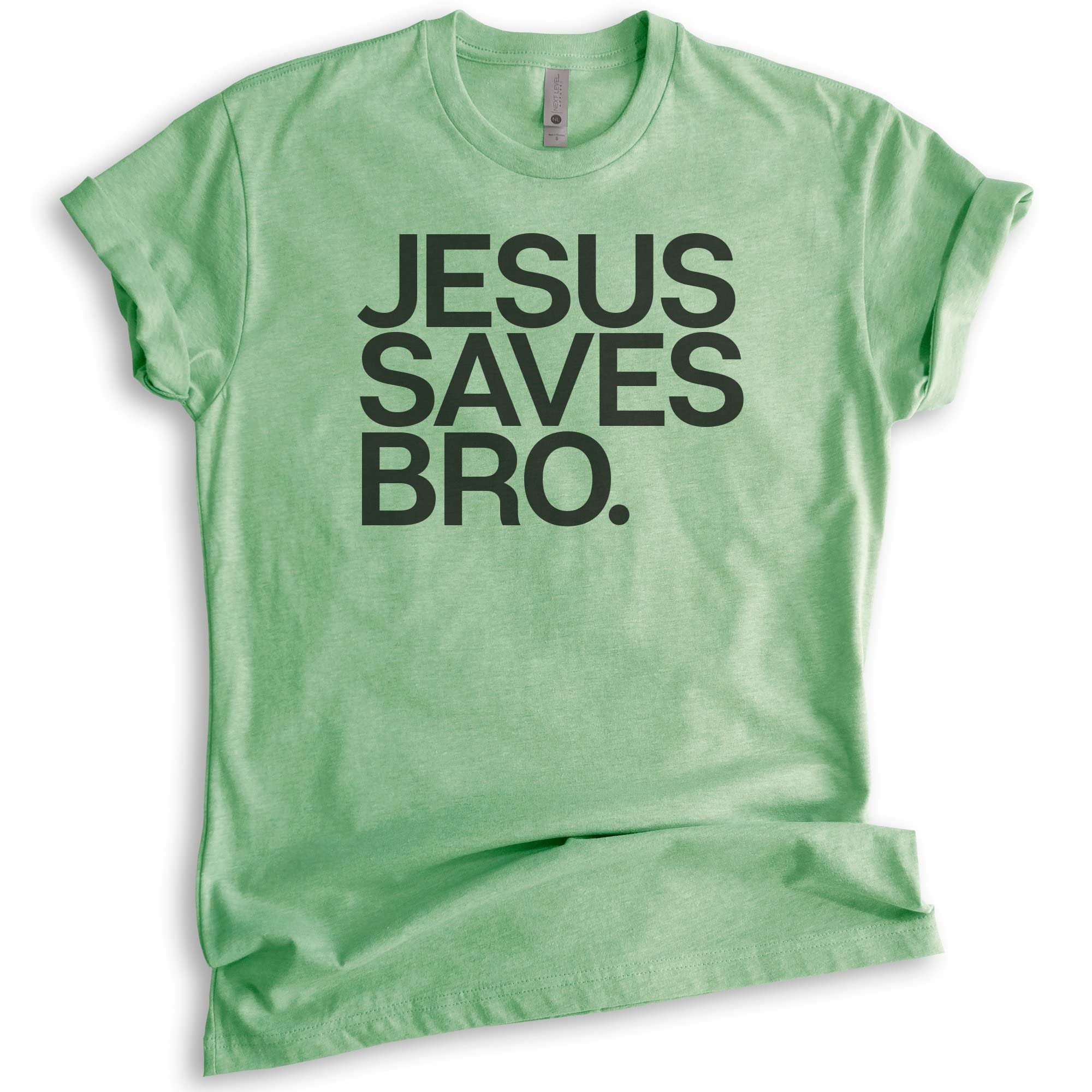 Jesus Saves Bro Shirt - Unisex Christian T-Shirt for Men & Women | Religious Faith Apparel | Perfect for Church, Bible Study & Worship Events