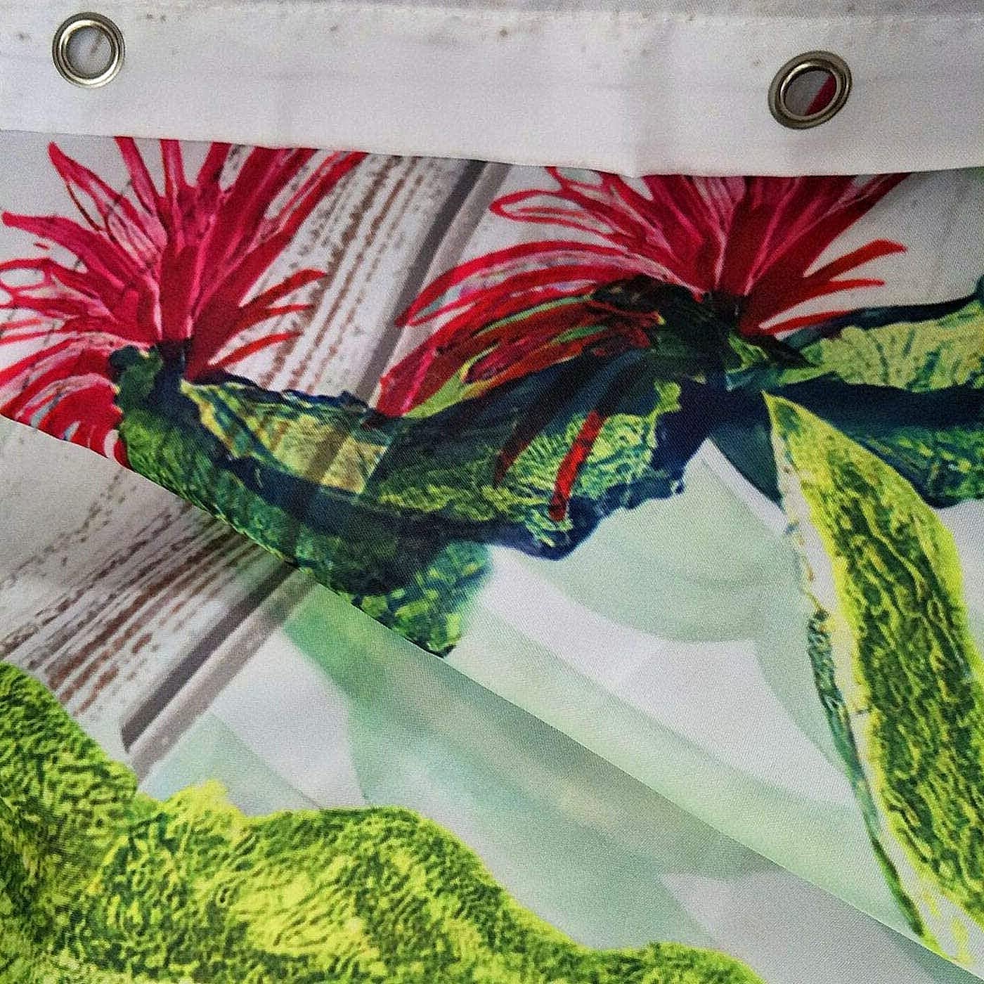 Waterproof Cactus Shower Curtain Set with Tropical Green Leaves & Pink Flowers - Rustic Farmhouse Bathroom Decor, 60x72 Inch - Perfect for Boho, Farmhouse, and Modern Bathroom Styles