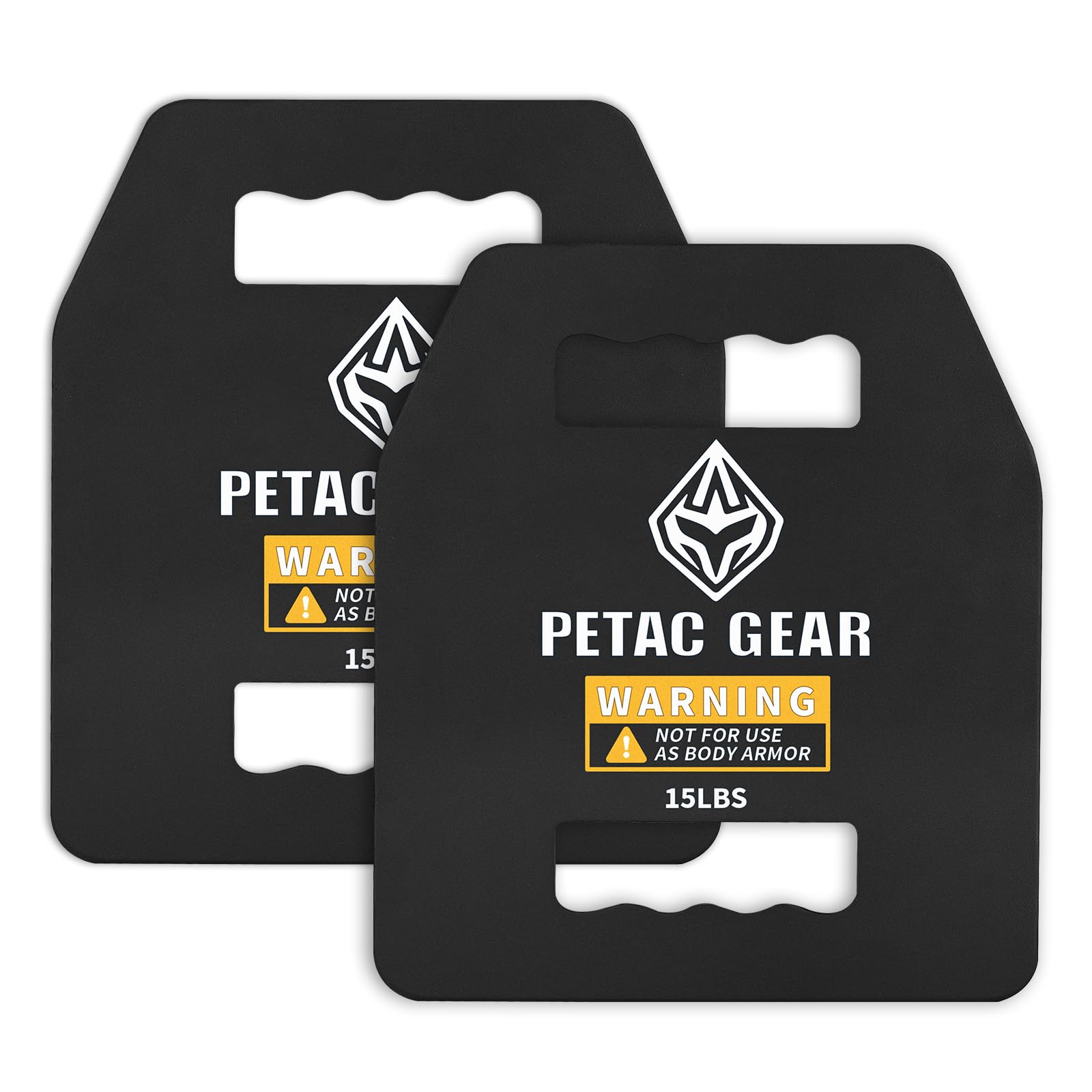 PETAC GEAR Tactical Weight Plates for Weighted Vest - 5/10/15/20 LBS Strength Training Equipment for Men - Gym, CrossFit & Home Workout Gear