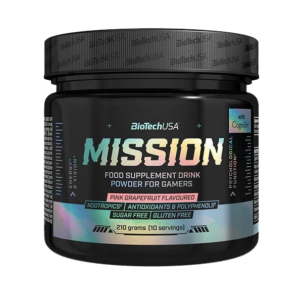 BioTechUSA Mission Protein Bar - Pink Grapefruit Flavor (210g) | High Protein Snack for Gym, Hiking & Post-Workout Recovery
