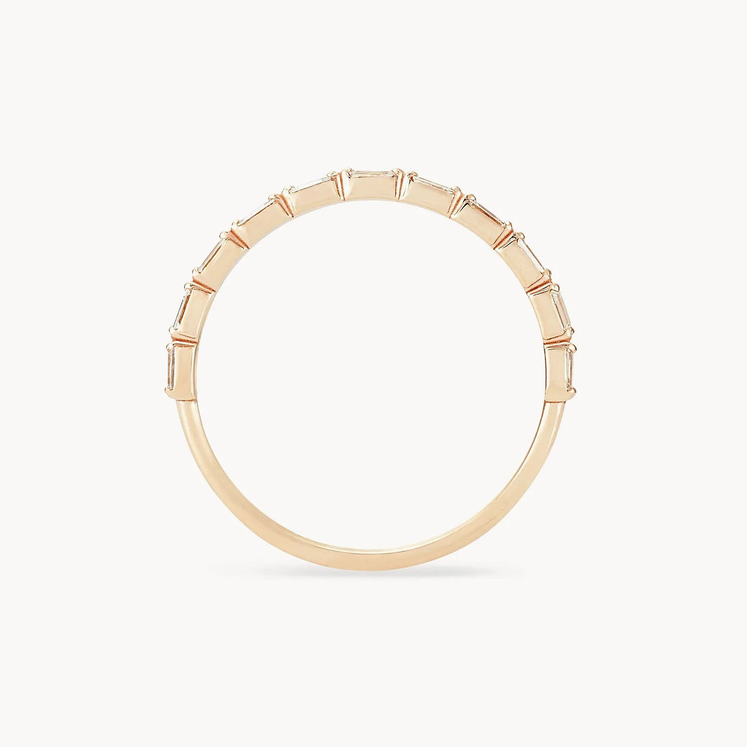 14K Yellow Gold Moirai Ring with White Diamonds - Elegant Jewelry for Weddings, Anniversaries & Special Occasions