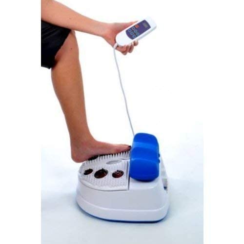 Vitalstar Blue Foot Reflexology Massager - 2-Step Chi Machine with Timer & Remote Control | Vitalizing Chi Massager with Twister (Rotating Table) for Relaxation, Pain Relief & Improved Circulation - Perfect for Home & Office Use