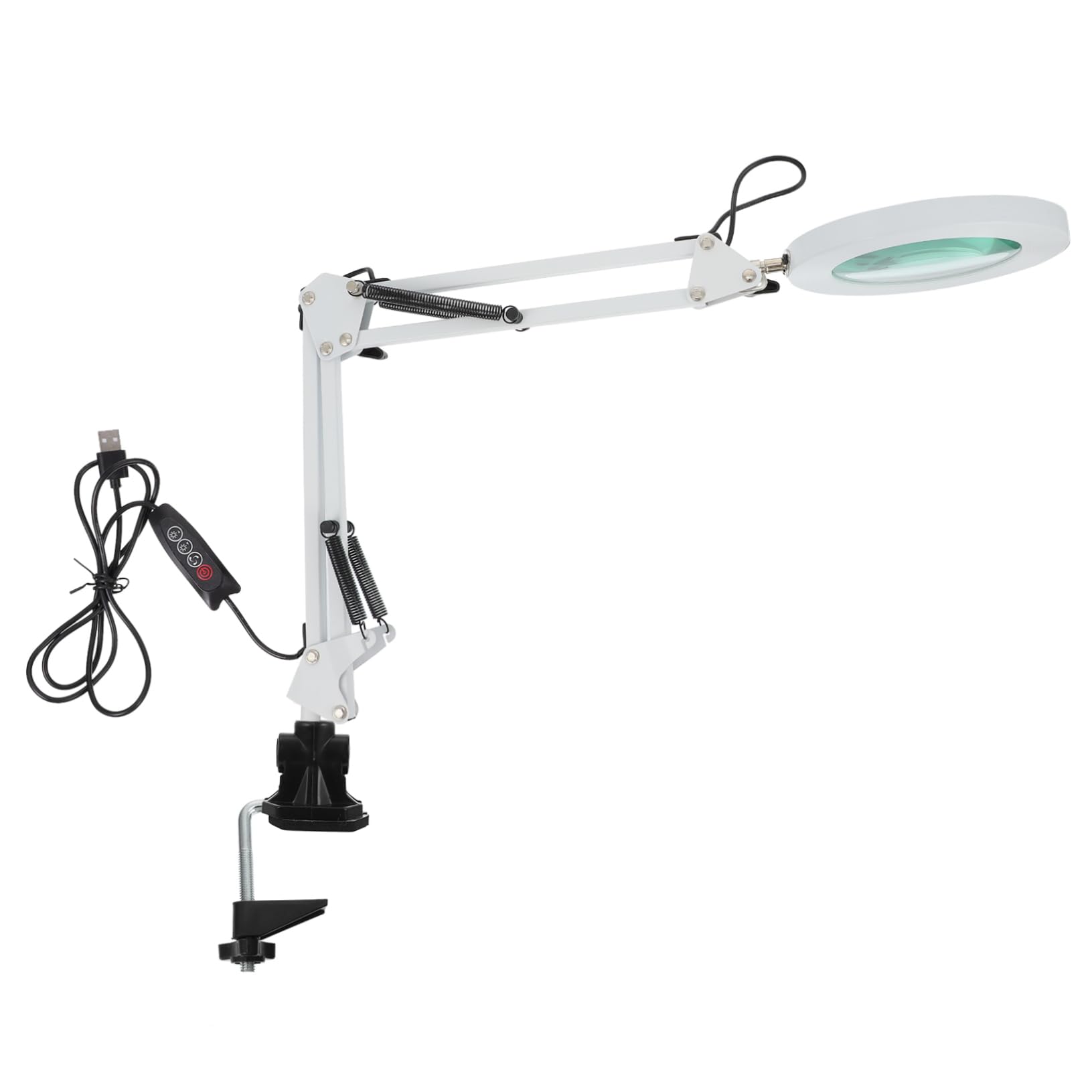 LED Magnifying Lamp with Adjustable Arm - 5X Magnification, Bright Desk Light for Reading, Crafts, Makeup & Beauty - Perfect for Hobbyists, Jewelers & Seniors